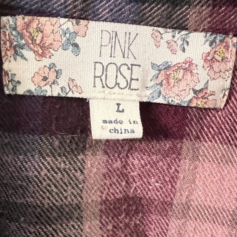 Pink Rose Flannel - Picture 5 of 6